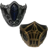 Sub-Zero Mask Mortal Kombat Cosplay Props Scorpion Mask Masks Halloween Mask Game Kombat Role-playing Masque Half Face Mask
