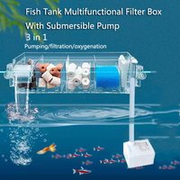 Waterfall Fish Tank Filter Box Wall Mounted Built-in Silent Circulating Water Purifier For Aquarium Tank Box With Water Pump