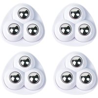 4pcs Paste Universal Wheel 360 Degree Free Rotation Sticky Swivel Pulley No Noise for Trash Can Bottom Kitchen Small Appliances
