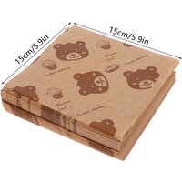 100 Pcs Food Wrapping Sheets Greaseproof Sandwich Paper〔YY33〕