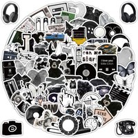 Black Vintage INS Style 102Pcs Decorative Stickers Pack LanLanStickersWorld Store