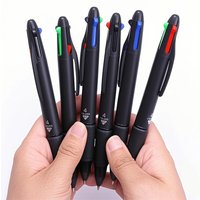 4 In 1 New 0.7mm Multicolour Ballpoint Pen Set Black Blue Red Green Replaceable Refill School Office Writing Stationery Supplies