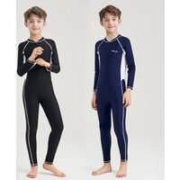 Front Zipper One Piece Swimsuit Children Swimming Suits For Boys Kids Swimwear Teenage Beachwear Fast Dry Plus Size