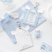 Ins Angel Wing PU Leather Card Holder Set Chain Cute Badge Protector For Photo Cards Idol Photo Card Holder ID Card Protector