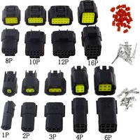 1 2 3 4 6 8 10 12 16 Pin Denso Auto Waterproof Wire Connector Electrical Plug Car Sealed Truck Harness Socket With Terminal