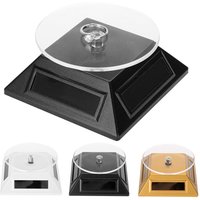 1Pcs Solar Showcase For 360 Degrees Turntable Rotating Jewelry Watch Ring Mobile Phone Organizer Small Accessories Display Stand