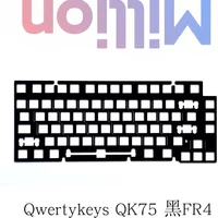 Qwertykeys QK75 keyboard Plate of PC POM FR4 Aluminum 6.25u ( for plate mount stabs/ pcb mount stab )