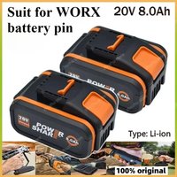Für WORX 20V Akku Pin WA3520 6.0AH 8.0Ah Li-Ionen-Akku Neu WA3525 20V Ersatzakku WA3511 WA3512 WA3522 WA3575 Modell-Akku