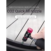 AliExpress OFFBONDAGE Mini Bicycle CO2 Pump Portable Tire Inflator Schrader Presta FV Adapter MTB Road Bike Aluminum Alloy Automatic Pump