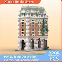 City Street View Model MOC Building Bricks School of Architecture Modular Technology Gifts Holiday Assemble Children Toys Suit
