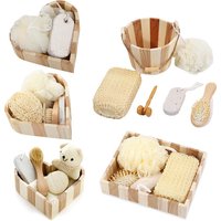 1 Set Of Heart-shaped Shower Bathroom Spa Gift Set, Spa Grade Bathroom Accessories, For Wedding, Party And Holiday Gift Sets