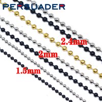 Persuader fly tying mini bead chain eyes 75cm long 1.5mm/2mm/2.4mm midge nymph silver/black eyebead headbead fly tying materials