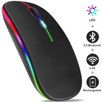 Bezprzewodowa mysz Bluetooth z akumulatorem 2,4 GHz USB RGB 1600 DPI do komputera Laptop Tablet PC Macbook Mysz do gier dla graczy
