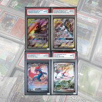 DIY Proxy PTCG Graded Collection Card Unbroken Bonds Marshadow & Machamp GX 199/214 GEM MT10 Card Holographic Labels Child Gift