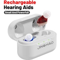JINGHAO Mini Hearing Aids Digital Invisible In Ear Small Sound Voice Amplifier Rechargeable Hearing Amplifier