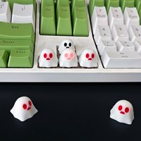 New Cute Halloween Ghost Keycaps For Cross Axis Mechanical Keyboard Key Cap Single