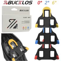 AliExpress BUCKLOS Road Bike Cleat for SPD-SL System 0/2/6° Bicycle Self-locking Pedal Cheat Durable Clipless Pedal Cleats for SPD SL SH10