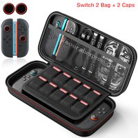 Switch2 Nylon Cloth Travel Carrying Case for Nintendo Switch 2 Console & Accessories EVA Portable Storage Hand Bag Hard Shell