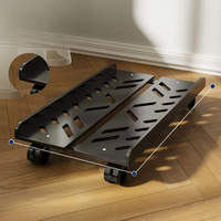 Universal PC Tower Support Rack Adjustable Under Desk Bracket Hollow Structure Elevated Holder for Home Office