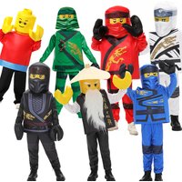 Black Shadow Master Cole Lloyd Zane Cosplay Boy Hidden Warrior Sensei Wu Halloween Fancy Dress Up Child Dragon Ninja Costume