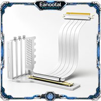 PCIe 4.0 3.0 x16 GPU Riser Cable 20cm Black White Graphics Card Extension Cable , GPU Support Bracket