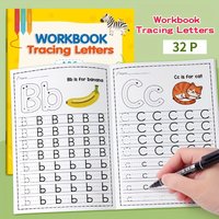 32-Page Children's Handwriting Practice Book, Copybook Workbook for Preschoolers Learning to Write, Pen Control Training Aid