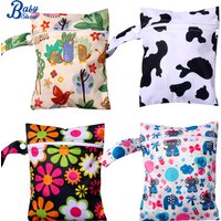 16x20cm Cloth Diaper Wet Dry Bags Waterproof Reusable with Zippered Pockets Travel Beach Pool Yoga Gym Mini Size Bag Baby Items