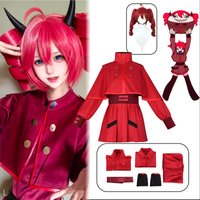 Kasane Teto Cosplay Costume Anime Skirt Uniform Virtual Idol Red Dress Wig Outfit Halloween Carnival Party for Women Girls Comic