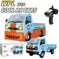 JIKEFUN WPL D14 RC Car 1/10 4WD Full-Size 2.4G Simulation Drift Remote Control Off-Road Climbing Car With Led Light Toy Boy Gift