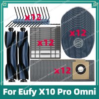 Compatible For Eufy X10 Pro Omni Robot Vacuum Cleaner Main Side Brush Mop Cloth Hepa Filter Dust Bag Accessories Spare Parts