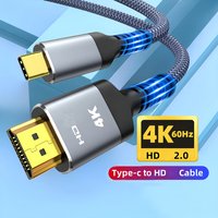 1m/2m/3m USB C to hdmi Cable 8K@60Hz 4K@120Hz Type C to hdmi-Compatible Adapter for MacBook iPad Air TV Converter Thunderbolt 4