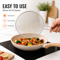 Stainless Steel Oil Splatter Guard Multi Functional Stove Frying Screen Clean Kitchen Protector