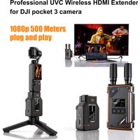 500M Wireless HDMI Extender Video Transmitter and Receiver for DJI Pocket 3 4 Action Camera Live Streaming Video Capture Record