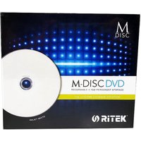 3PCS Pack Ritek M-DISC 4.7GB DVD-R Recordable Archive Level Blank DVDs Printable Permanent Storage Disk for Data Preservation