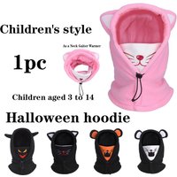 AliExpress NONE 2-10YChildren's Winter Thermal Cycling Hat, Balaclava, Pullover Hat, Thick Fleece Cold-Resistant Hat, Cross-Border Exclusive