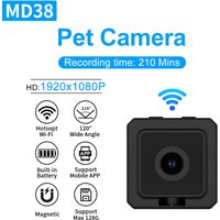 MD38 Mini Camera Pet Camera HD 1080P Camera Wearable Body Cam Collar Wireless Dog Cat Walking Recorder