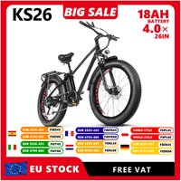 26 Zoll Elektrofahrrad für Erwachsene eBIKE 48V 18AH Offroad EBIKE mit Fetten Reifen Elektrisches Mountainbike 7-Gang Elektrofahrrad