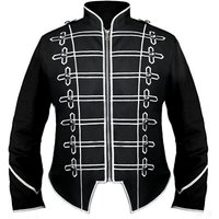 Embroidery Medieval Jacket Men's Coat Gothic Clothing Halloween Cosplay Costume Man Hussar Military Drummer Parade Uniform