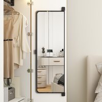 r ^ Wardrobe mirror Full body Invisible opposite door fitting Inner sliding Built-in hidden folding dressin