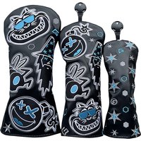 Golf Club Headcovers Wizard Cat Design cut Driver Fairway Hybrid Cover Waterproof Protector Set Soft Durable Golf headCover