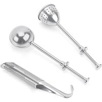 304 Stainless Steel Pipe Hanging Tea Infuser Home Tea Accessories Filter Portable Curved Handle Design Multi-Purpose Tea Tools