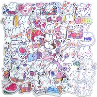 10/20/60pcs Cartoon Rabbit Mongmong Stickers Laptop Scrapbook Notebook Diary DIY Cute Vinyl Decal Sticker for Kids Girl Toy