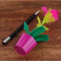 Deluxe Appearing Flower By Kupper Magic Stage Magic Tricks Magic Wand To Feather Flower Bouquet Close up Illusions Kids Magia