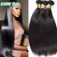 Brazilian Straight Bundles Human Hair 1/2/3/4 Raw Hair Bundles Virgin Hair Extension Double Weft Hair Weaving For Black Women