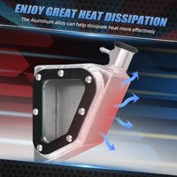 NICECNC Kühler-Überlaufbehälter für Yamaha Raptor 700 Raptor 700R 2013-2026, Aluminium mit transparentem Fenster, Ersatzteil 1PE-F1871-00-00