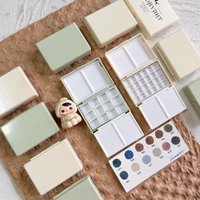 Empty Palette Portable Tri-fold Watercolor Paint Box College Student Travel Sketching/manicure Painting Art Supplies