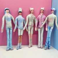 28CM Customized Name tag Identification Abstract Doll Mouse Wire NOAH YEJUN BAMBY EUNHO HAMIN Funny Fans Merch
