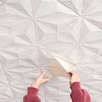 35*35cm Ceiling Bedroom 3d Wall Stickers Wallpaper Room Decor Anti-collision Background Waterproof Peel and Stick Decoration