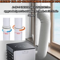 Portable AC Hose Adapter Universal Heat Resistant Coupler Air Conditioner Hose Connector for 5.1 and 5.9 Inch Vent Pipe Window