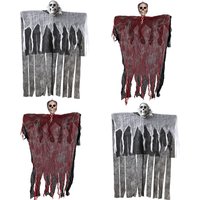 Halloween Hanging Ghost Skeleton Props Scary Creepy Haunted House Decorations Outdoor Yard Tree Horror Reaper Party Supplies DIY